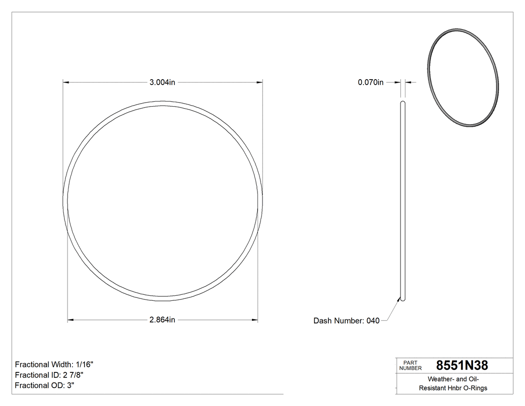 Technical drawing - 8551N38